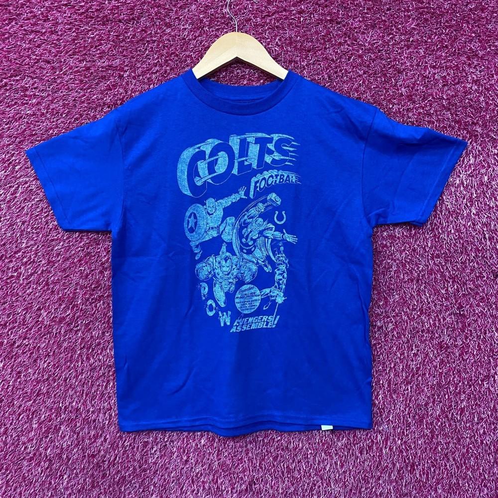 

Junk Food X Marvel The Avengers Lineup Indianapolis Colts TShirt Medium Unisex T-Shirt S