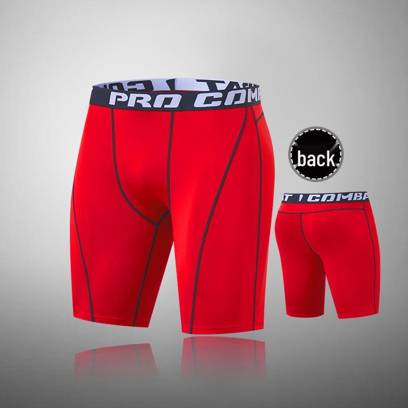 Men's High-Elastic Compression Sports Leggings: Quick-Dry, Long Pants for Running, Basketball & Fitness.