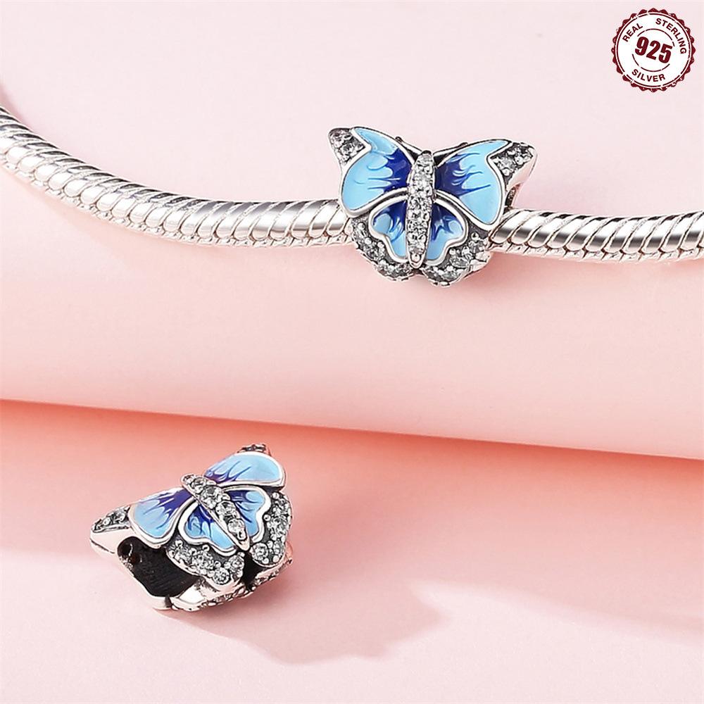 Butterfly Pendant S9 Sterling Silver Design Sense Accessories High Sense Diy Bracelet Necklace Jewelry Making
