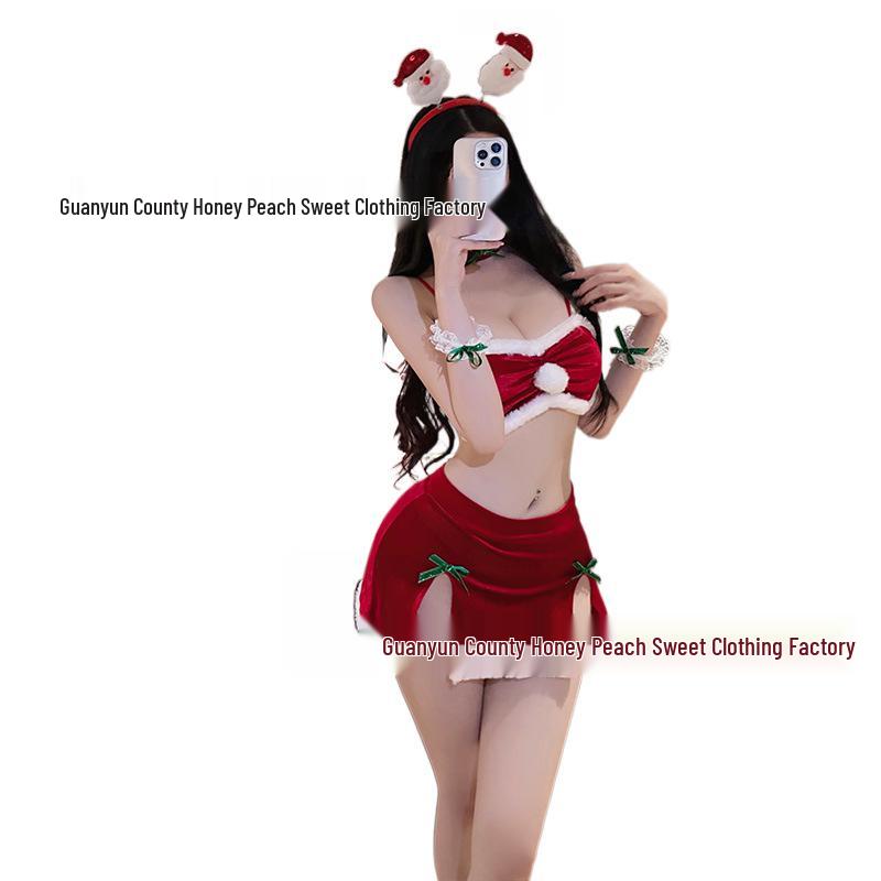 Sexy Santa Role Play Lingerie - Red Christmas & New Year's Outfit