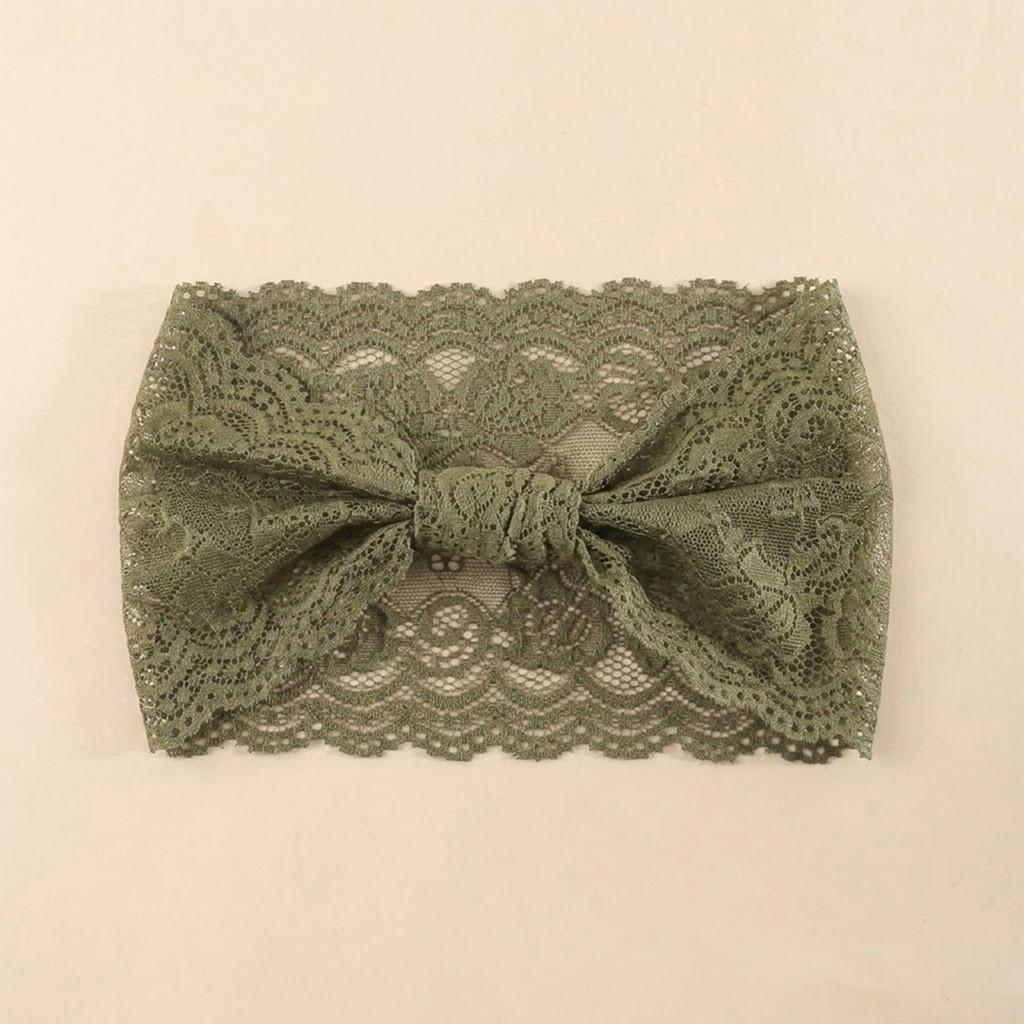 Women's Vintage Lace Hollow Out Wide Elastic Wrap Headband for Casual Everyday Wear