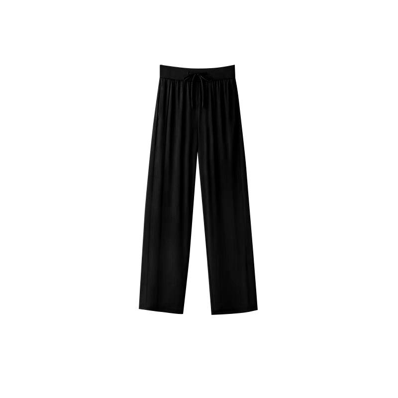 

Брюки палаццо Aidi из ледяного шелка с высокой посадкой и защитой от солнца - Модные, универсальные, спортивные и повседневные драпированные брюки, стройнящие фигуру. Large