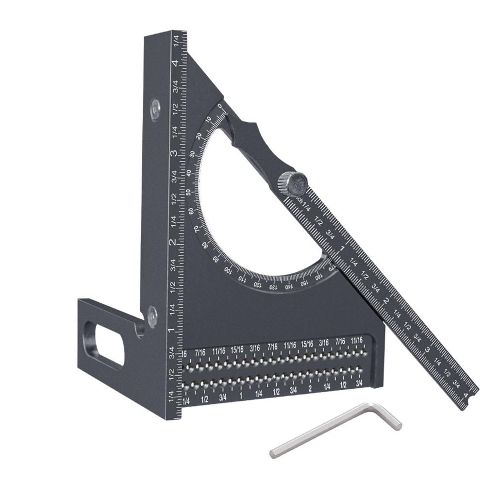 Multifunctional Adjustable Carpentry Square Protractor Tool For Accurate Woodworking Marking And Layout Tasks