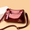 3 Layers Women Handbag Purses Luxury Designer Patent Leather Shoulder Messenger Bags for Female Vintage Crocodile Summer Sac