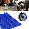 36 Stück Speichenschutz oder Motocross s   Off Road Motorrad Schutzwickel Kit Weiß