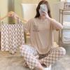 Women's Summer Three-piece Pajamas Homewear Women Short-sleeved Trousers Cartoon Leisure Women's Homewear Pajamas Set