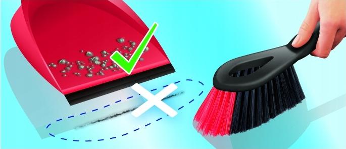 172326 Vileda Dustpan With Brush 2In1