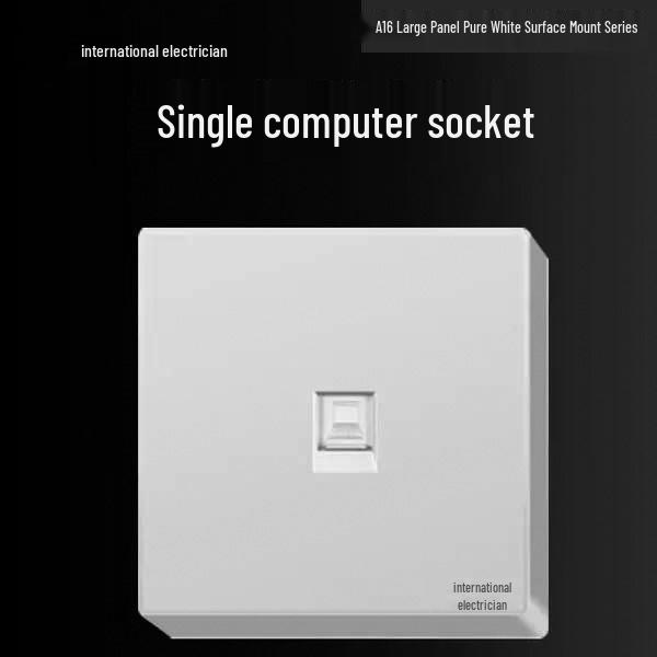 Priză electrică ultra-subțire de 16A cu montaj aparent cu panou de perete cu cinci găuri pentru uz casnic și pentru aparat de aer condiționat