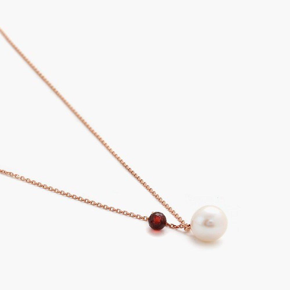 J.Lauren 91N0689 January Birthstone Garnet Pearl Long Necklace