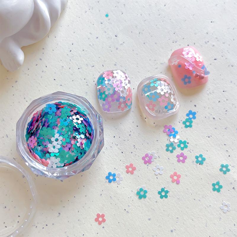 1Jar Mixed Candy Color Foil Flakes Nail Sequins Nail Art Decoration Manicure Tips Charms For Women Girls Diy Accessories