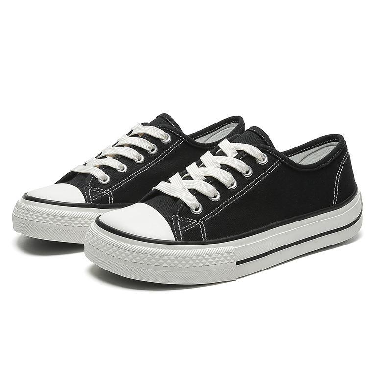 Damesko i lerret Dame Mote Sommer Casual Sneakers Student Fritidssko Høy Topp Dame Vulkaniserte Sko
