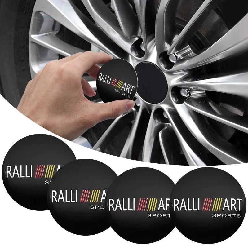 cyxmtz1 4Pcs 56mm Car Wheel Center Cover Stickers Hub Cap Auto Badge Accessories For Mitsubishi Asx Outlander Xl Lancer L200 EVO Xpander