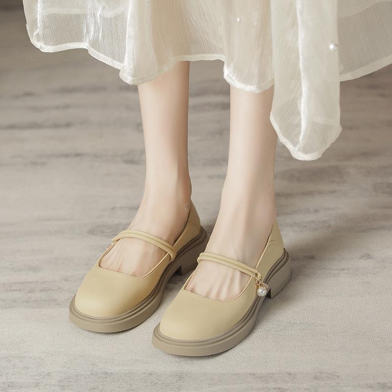 

Туфли с юбкой Туфли Мэри Джейн Женские туфли Маленькие кожаные туфли Женские туфли на плоской подошве с мелким вырезом 40