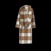 Women's Mid-Length Plaid Double-Sided Wool Coat
