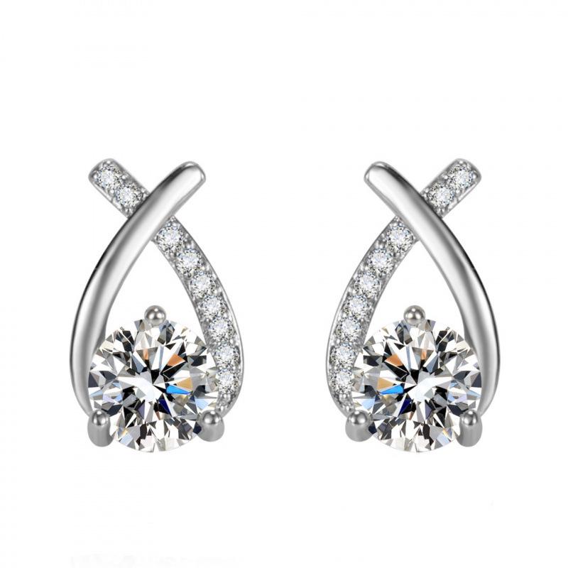 S925 Silver Needle Elegant Stud Earrings for Women - Versatile, Light Luxury French Design