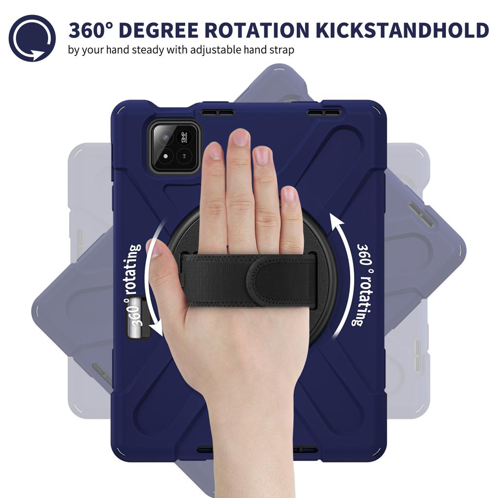 For Xiaomi Pad 8 Pro/Pad 8/Pad 7 Pro/Pad 7 Kickstand Case TPU PC Silicone Tablet Cover with Shoulder Strap