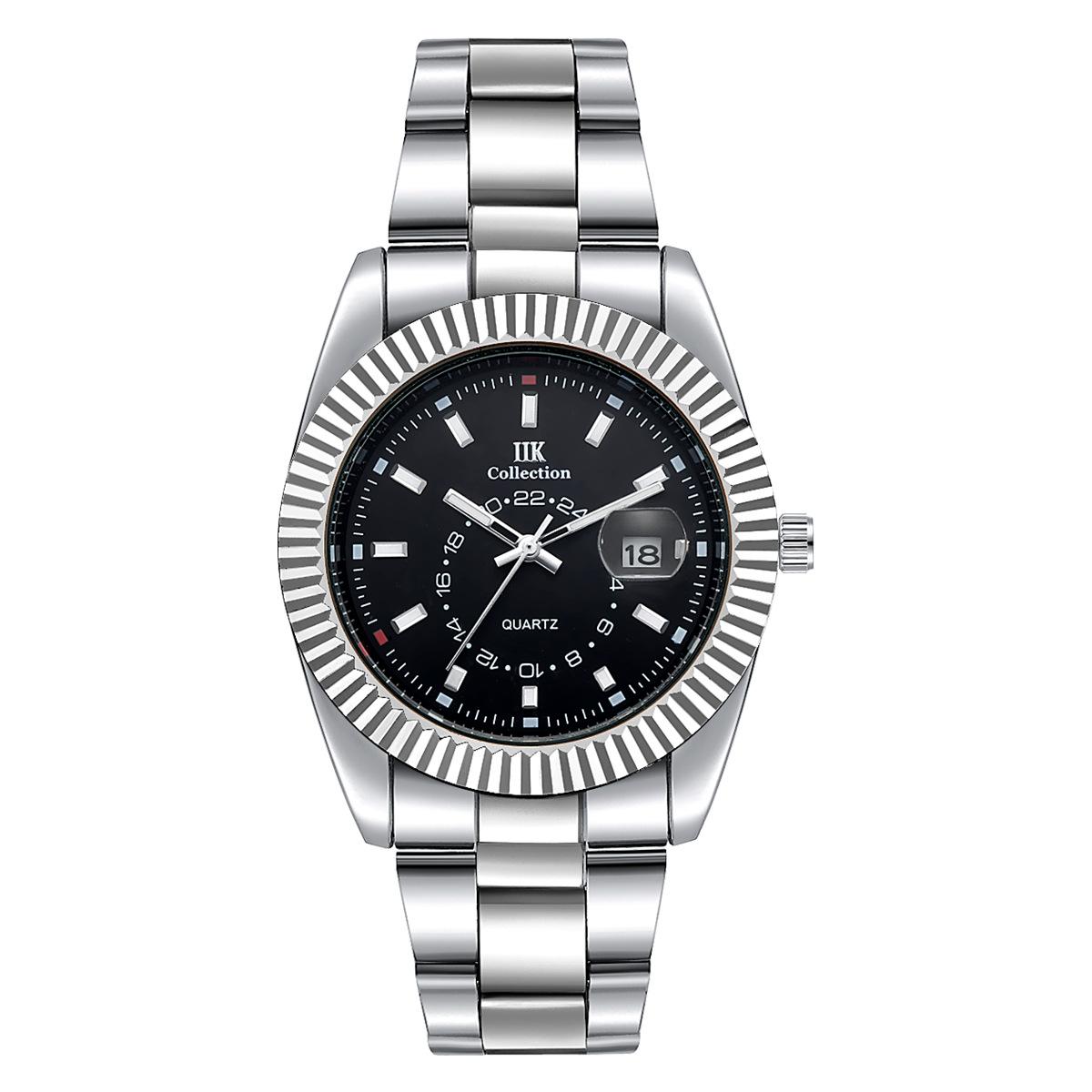 IIK Кварцевые часы Мужские модные часы-календарь Светящиеся в темноте часы для мужчин