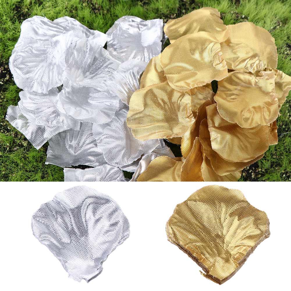 

Birthday Decor Silver Gold Scatter Flowers Hand Throwing Flowers Fake Rose Petals Artificial Rose