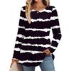 Women's Casual Fashion Long Sleeve Shirt Striped Tunic Top