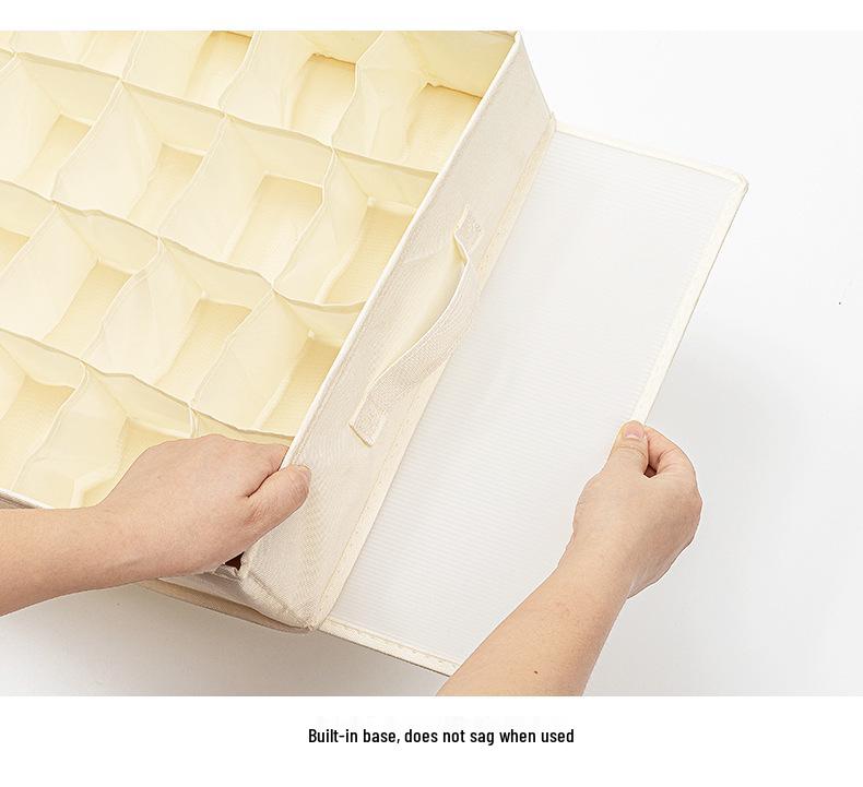 47cm Foldable Cotton Underwear Organizer for Wardrobe Drawer - Extended Version