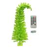 Lighted Pine Needle Christmas Tree Top Curved Artificial Green Xmas Tree with String Light for Tabletop Centerpiece Holiday Indoor Decor