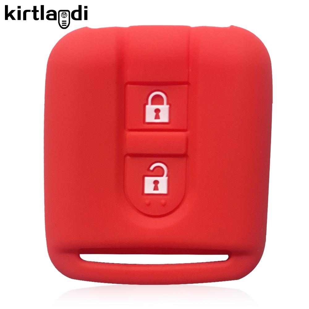 Silikonový kryt klíče pro Nissan Tiida X-Trail Pathfinder Navara Qashqai Primera p12 Kashkay J10 2tlačítkový držák na klíče od auta
