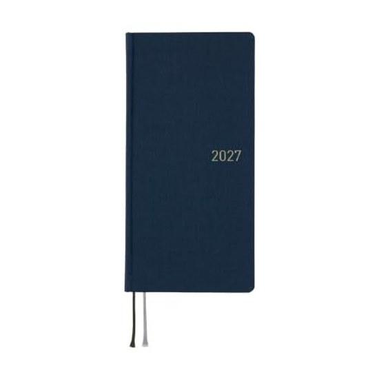 Hobonichi Techo 2027 Weeks Colors Midnight Blue January Start Weekly Planner Left Slim Vertical