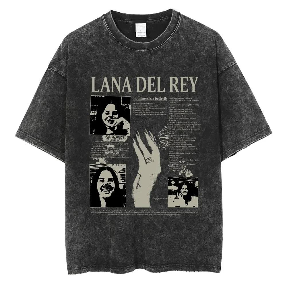 Nadměrné tričko s krátkým rukávem a acidovým praním s vintage grafickým potiskem alba "Ultraviolence" od Lany Del Rey