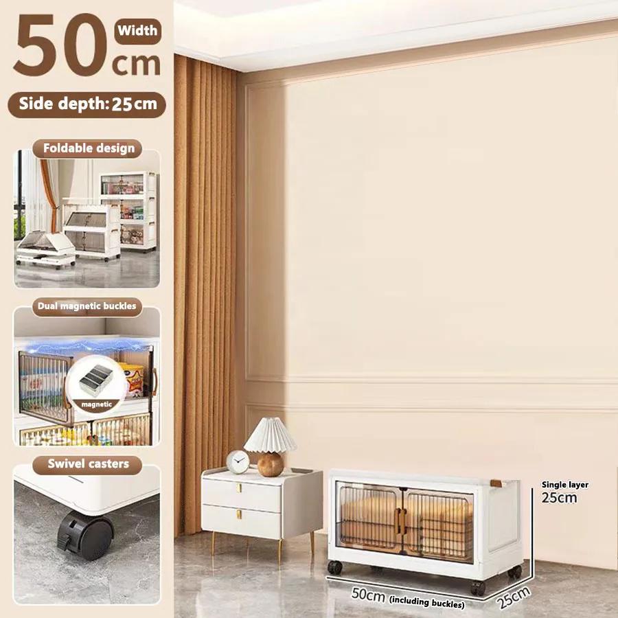 50/60/70/80CM Foldable Sundries Cabinet Dustproof Storage Wardrobe Home Organization Solution