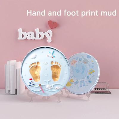 Newborn Hand And Foot Print Clay Fetal Hair Souvenir DIY Baby Hand And Foot Print 100 Days Full Month Gift