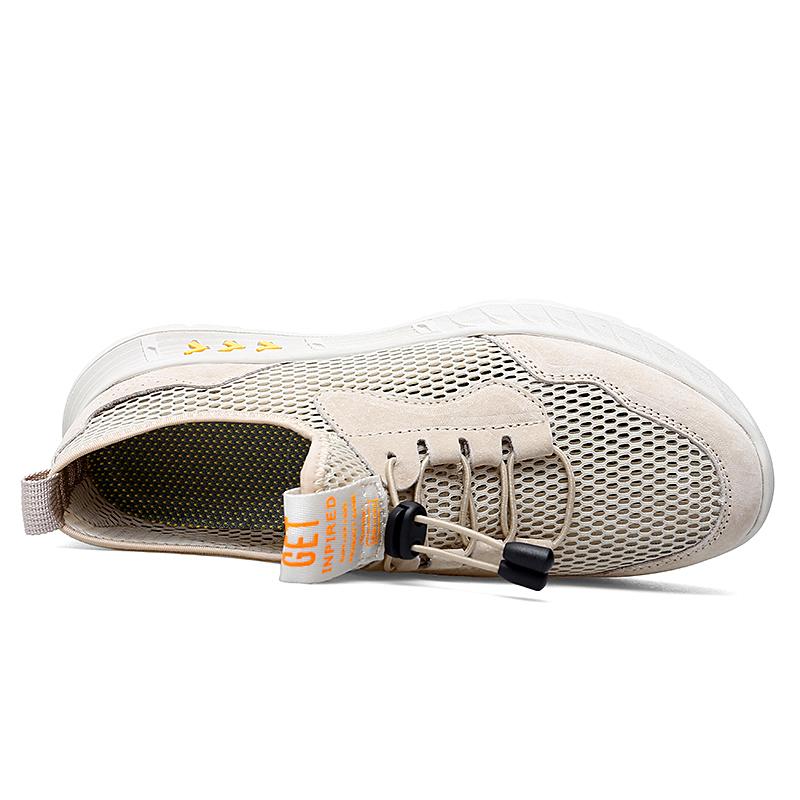 Summer Mesh Men Sneakers Elastic Band Casual Loafers Shoes For Men Sport Footwear Plus Size 38-46 Breathable Man Shoes