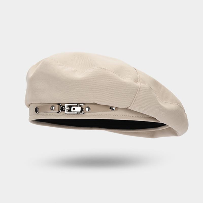 Beret Women Autumn And Winter Japanese Style Large Head Circumference Ins Network Celebrity Face Small Octagonal Painter Hat