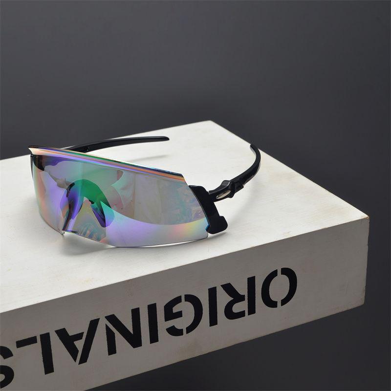 European & American Retro Frameless Riding Sunglasses: Stylish Anti-UV Large Frame for Men & Women