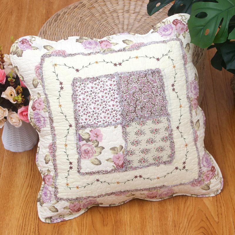 2pcs Cotton Quilted Backrest Cover Soft and Skin Friendly Sofa Cushion Cover Modern and Simple Breathable Backrest Without Core