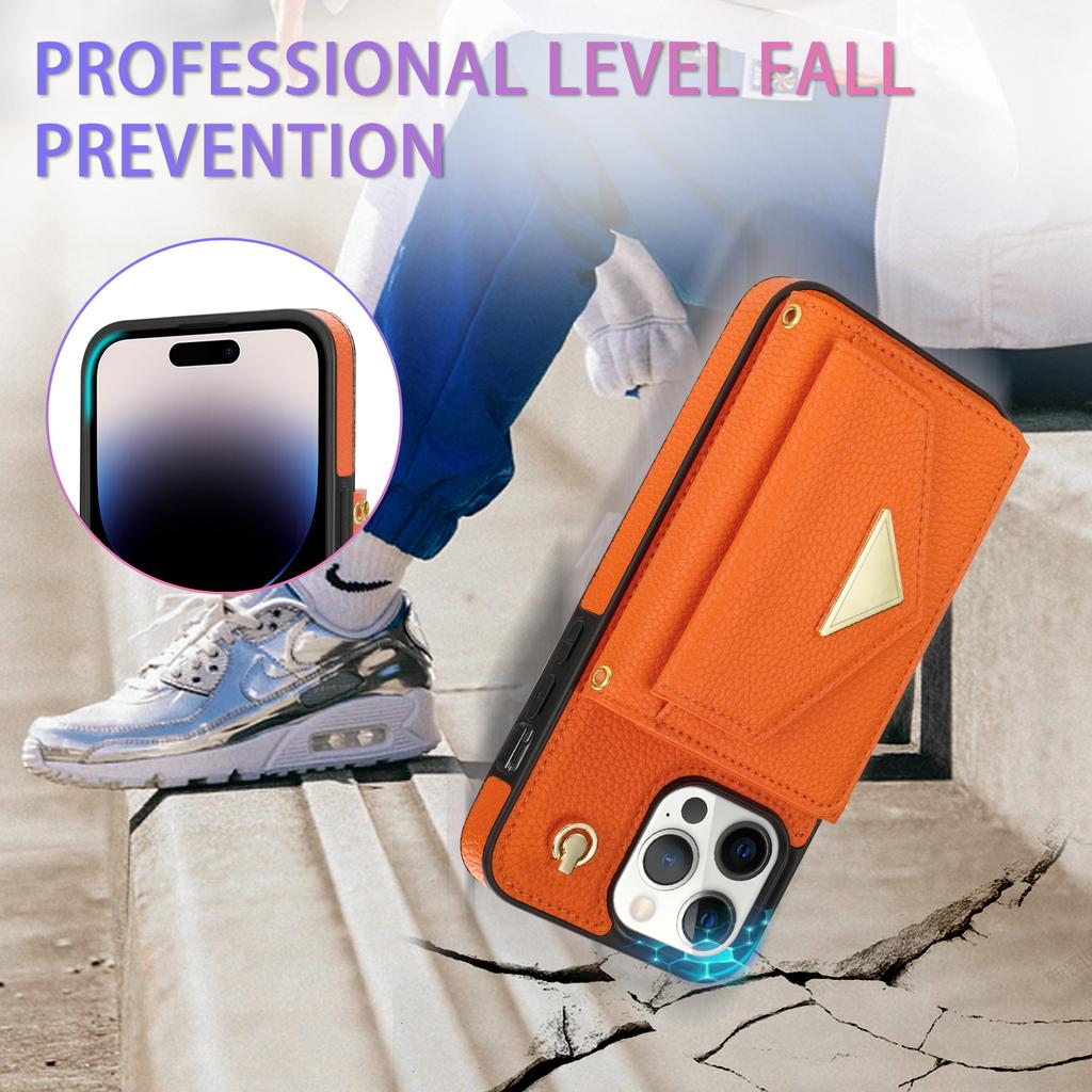 Multi Cards Solt Wallet Leather Crossbody Case For Iphone 15 PRO MAX 14 13 12 XR XS X 7 8 Plus SE 2022 Long Lanyard Bag Cover