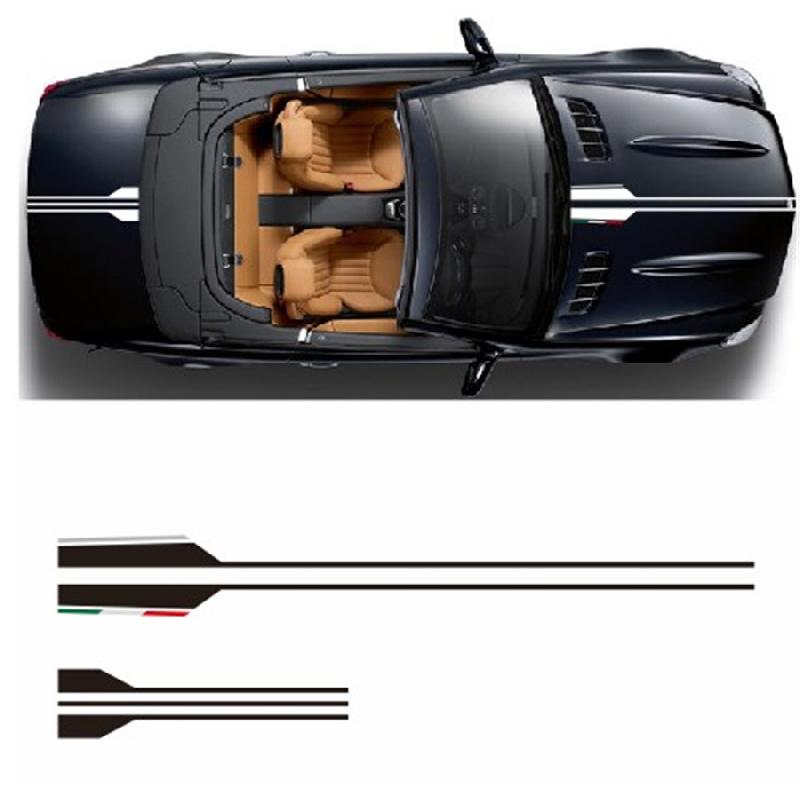 Universal Car Hood Decal Vinyl Stripe Stickers Black Car Head Decor Waterproof