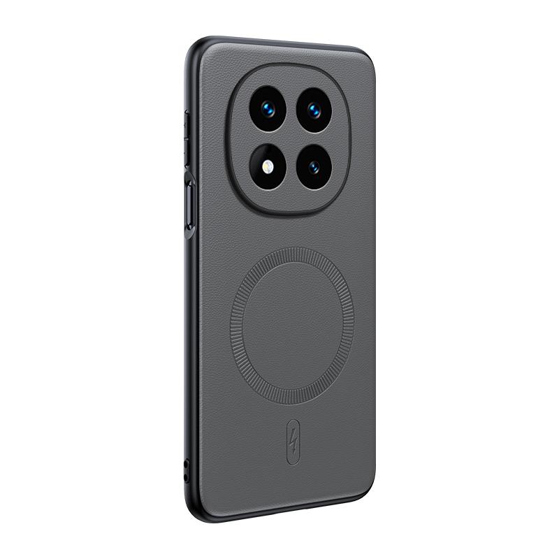 For Redmi Note 14 Pro 5G Case Magnetic Leather Shield Cover High Quality Anti-Fingerprint Non-Slip PC+TPU