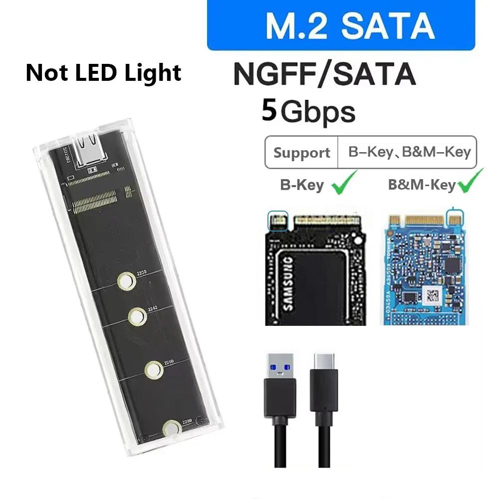 

RGB M2 NVMe PCIE SSD Кейс M.2 NGFF SATA SSD Корпус 10 Гбит/с M.2 на USB Прозрачный корпус для жесткого диска для M Key M&B Key SSD No RGB NGFF
