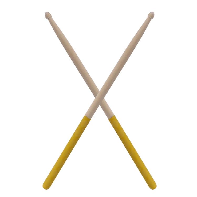 1 Pair Musical Instrument Percussion Accessory Drum Sticks with Non-Slip Handle