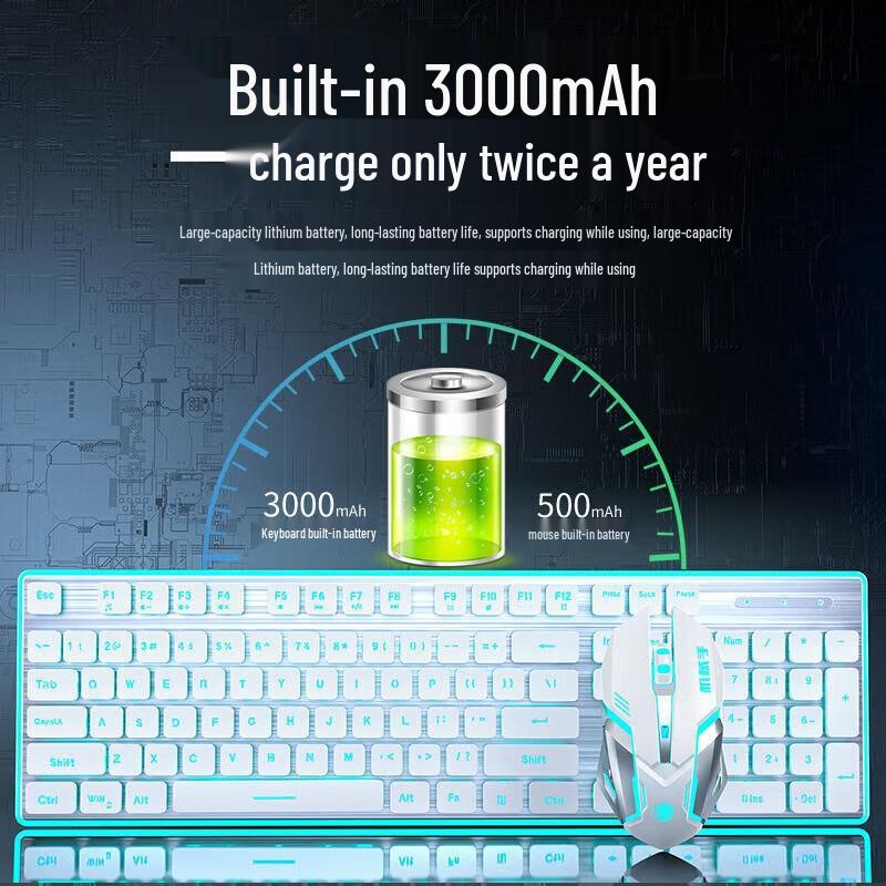 EWEADN Silent Wireless Keyboard and Mouse Combo