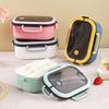 Dual-layer Microwave-safe Bento Lunch Box with Utensils