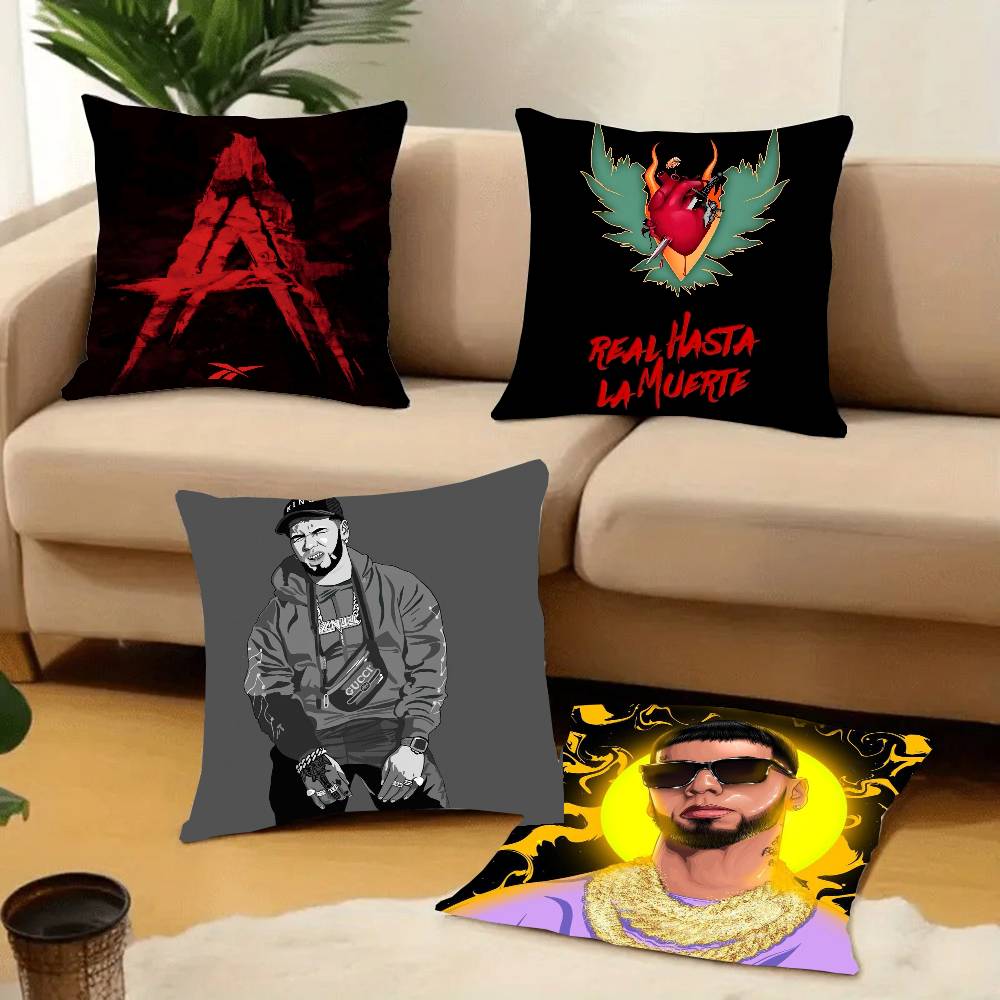 Famous Rapper Anuel AA Pillow Case Home Decor Throw For Sofa Bed Car Room Decor Gift Idea