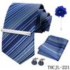 Men'S Business Dress Tie 5-Piece Groom Best Man Dress Accessories Gaowei Dense Jacquard Tie Worker