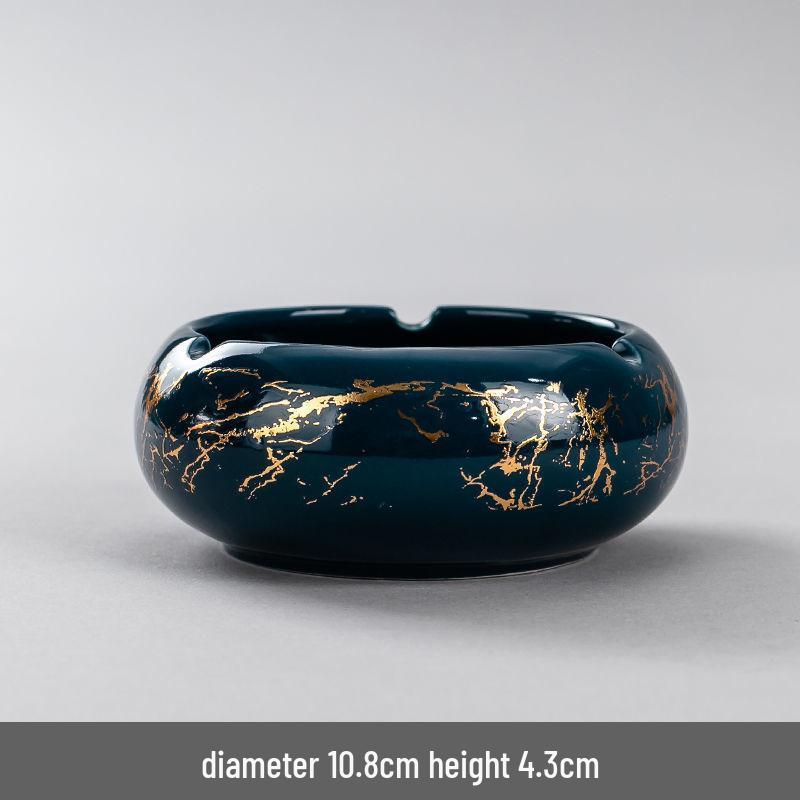 Large Vintage Ceramic Ashtray: Luxury Retro Decor for Home or Office