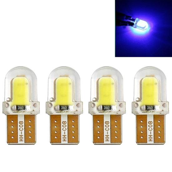 4Pcs 12V Car T10 W5W LED COB Silicone Bright Turn Signal Side Light