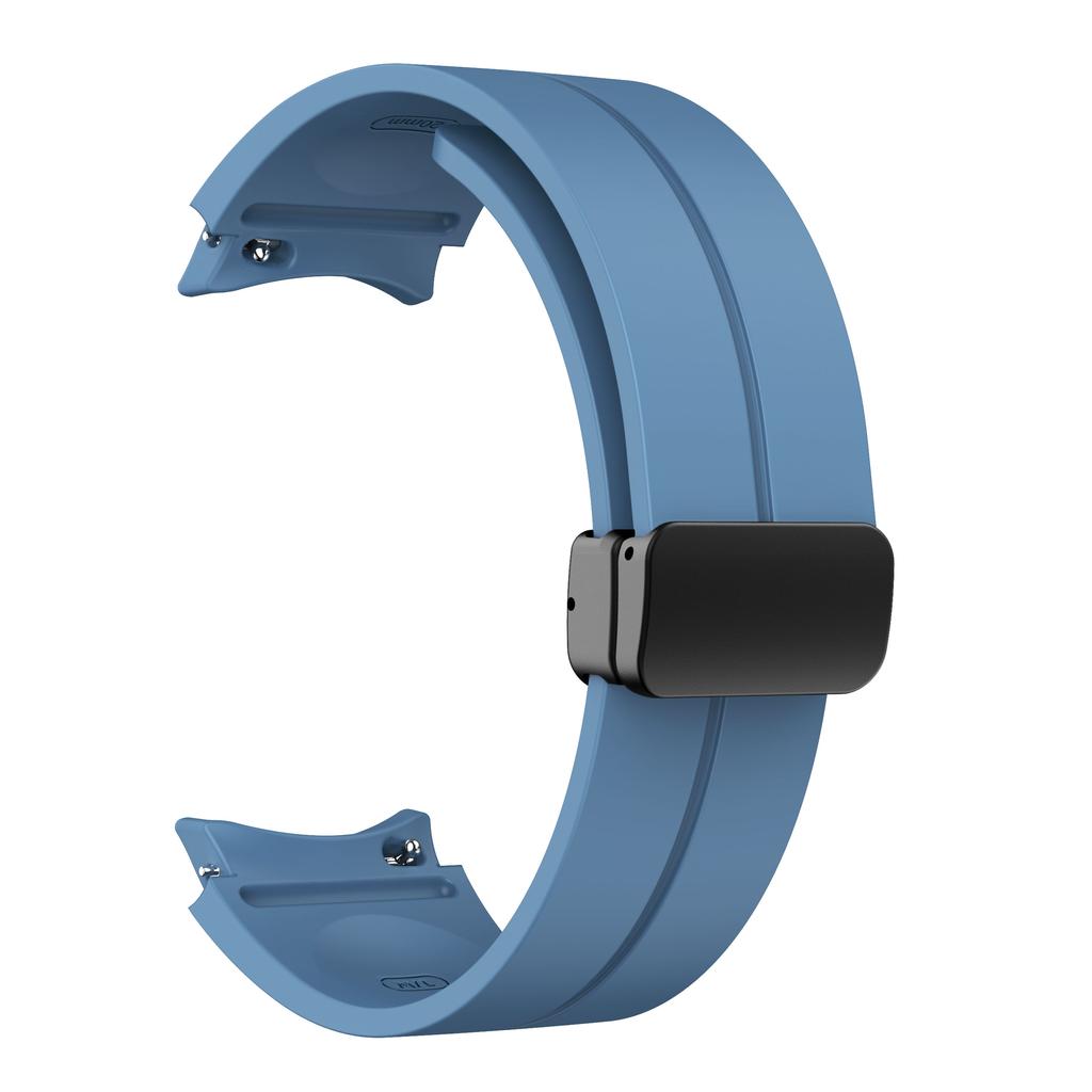 Magnetische D-gesp Siliconen Band Voor Samsung Galaxy Watch 6 5 4 Serie Sportband Voor Galaxy Watch 45 44 40/Classic 47 46 43 42