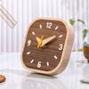 Nordic Black Table Clock Solid Wood Simple Japanese-style Retro Table Clock Simple Creative Home Decor Reloj De Pared YS40CC