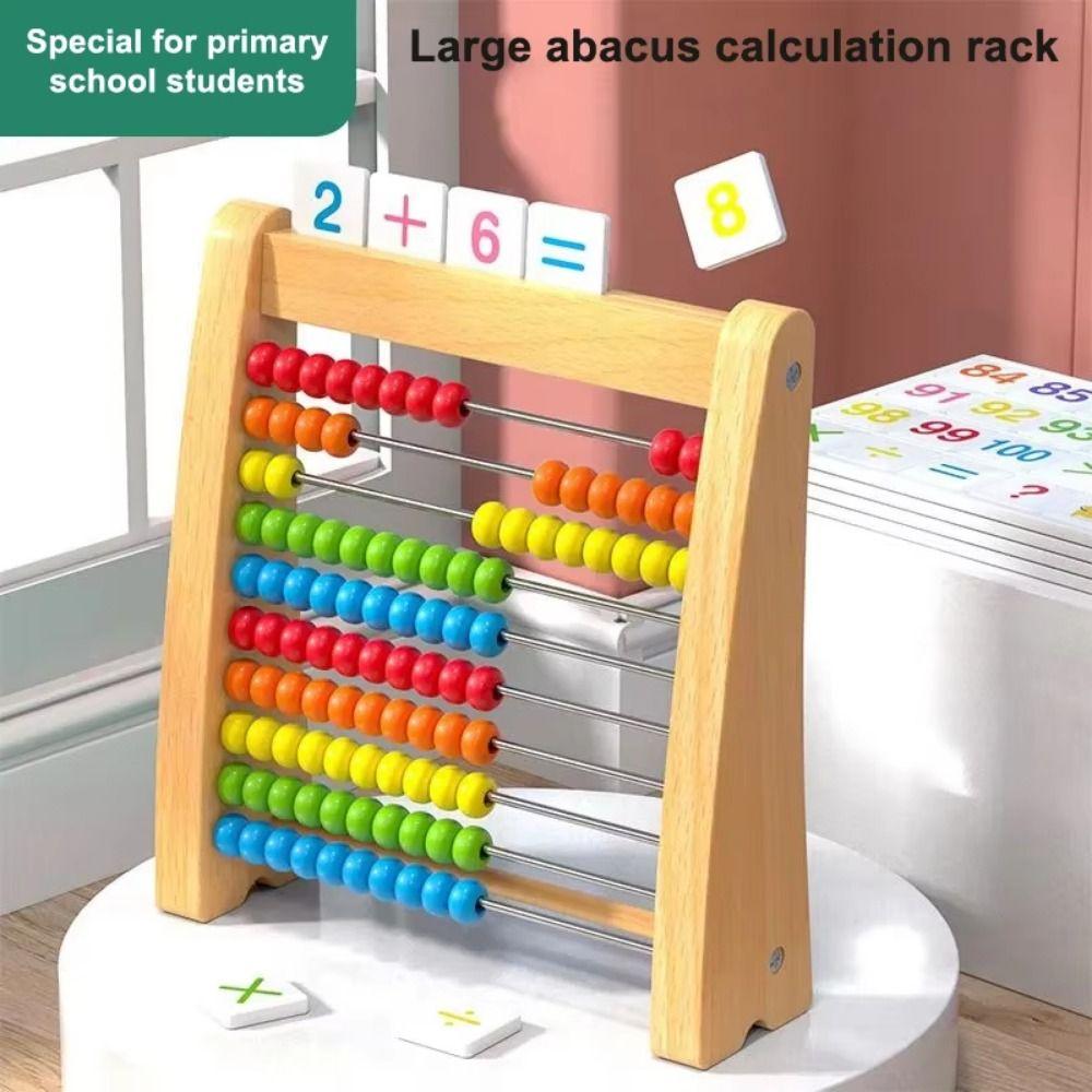 Wooden Number Arithmetic Abacus Calculating Beads Math Learning Toys  Preschool