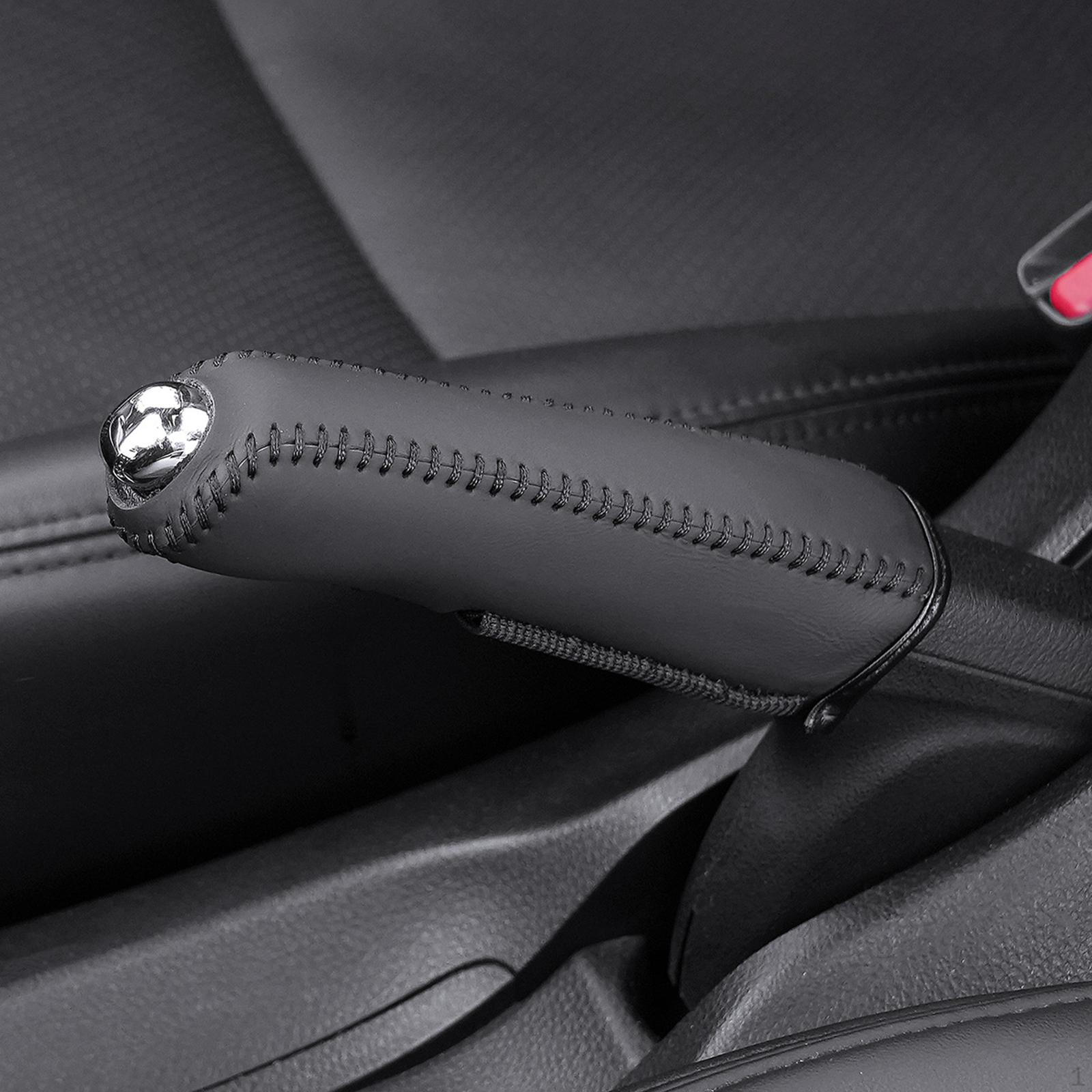 

Auto Gear Shifter Knob Cover Parts Modern Decorative Easy to Install Comfortable Stability Interior Black and Black line
