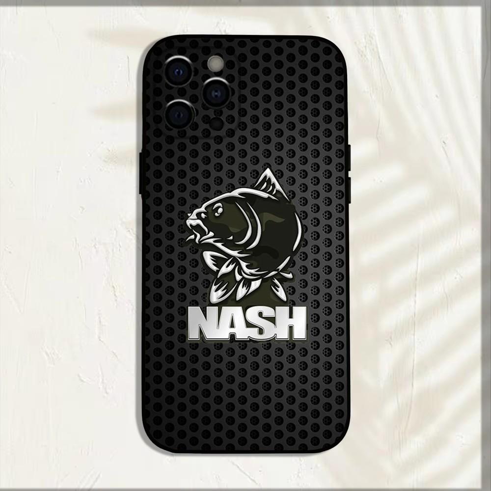 N-Nash Fishing Coole Handyhülle Für iPhone 16,15,14,13,12,11,Pro,X,XS,Max,XR,Plus,Mini Weiche Schwarze Hülle